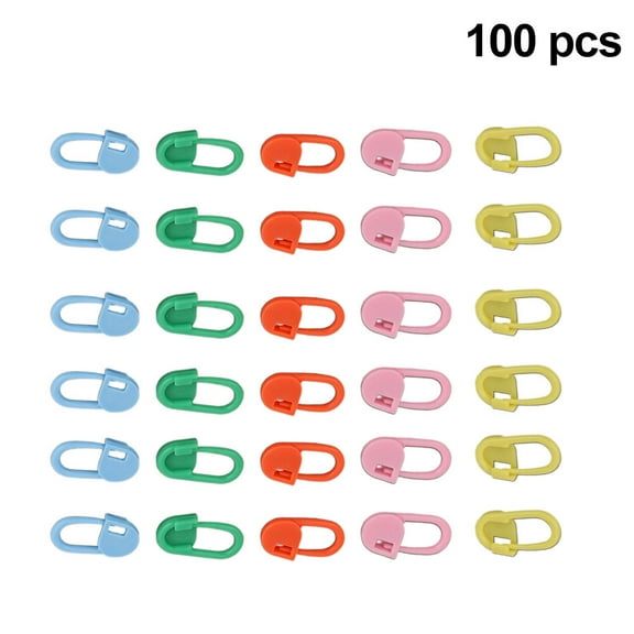 Luxshiny 200pcs Stitch Needle Clip Pin Plastic Random Color for Increase or Decrease Stitches Knitting Projects