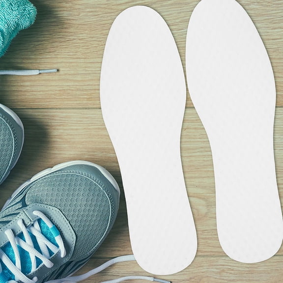 Luxshiny 20Pairs Disposable White Shoe Inserts Breathable Paper Material Thin Replaceable Insoles