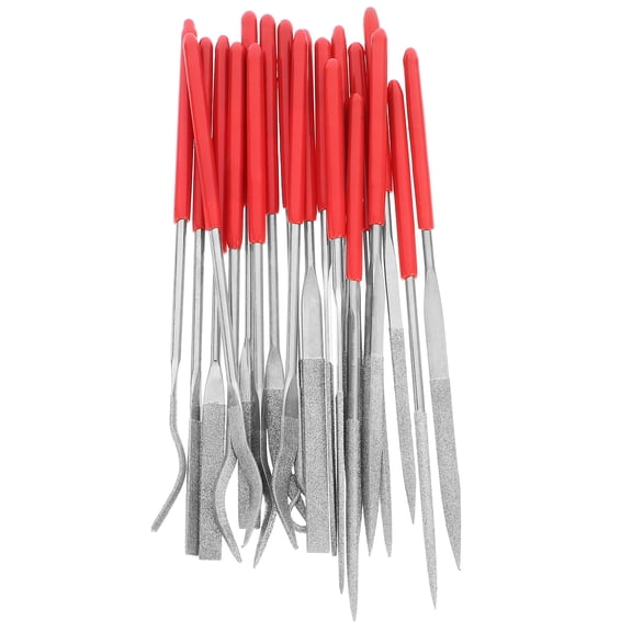 Luxshiny 20Pcs Adamas Metal File Set Tools for Woodworking and Metalworking with Multi Color Handles