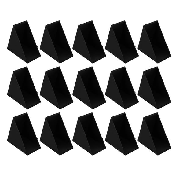 Luxshiny 20Pcs Plastic Black Corner Protective Covers for Furniture and Packaging with Sleek Impact Resistance