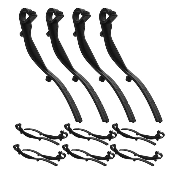 Luxshiny 20Pcs Black Gutter Guard Clips Universal Mounting Hardware for Garden Debris Blocking