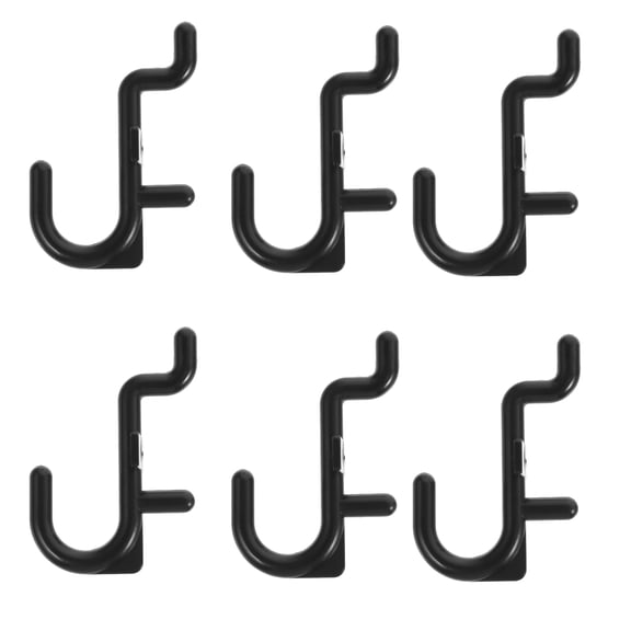 Luxshiny 20Pcs Black Pegboard Hook Kit for Garage Shelving and Home Tool Organization