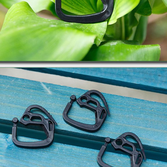 Luxshiny 20Pcs Black Shade Net Holders with Movable Lock for Garden Greenhouse Hanging Use