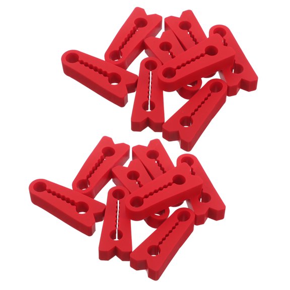 Luxshiny 20Pcs Car Door Lock Sound Deadener Pads Red Silicone Shock Absorber for Rattle Noise Reduction