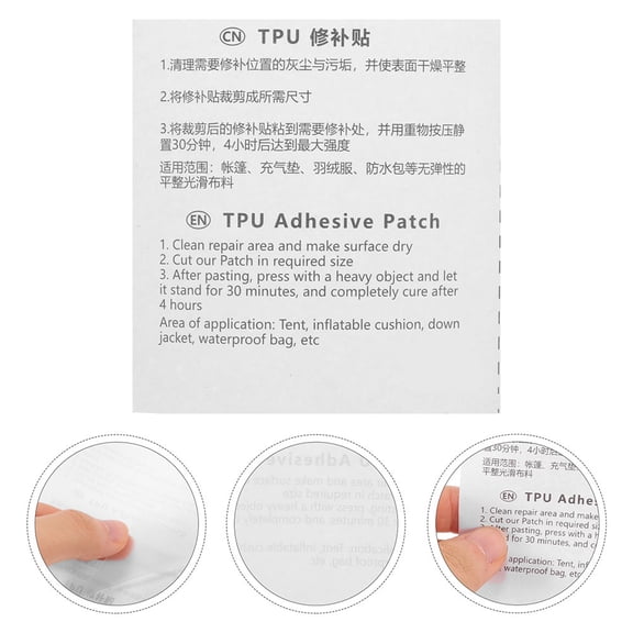 Luxshiny 20Pcs Clear Tpu Self Adhesive Repair Patch for Air Mattress Swim Ring and Inflatable Items