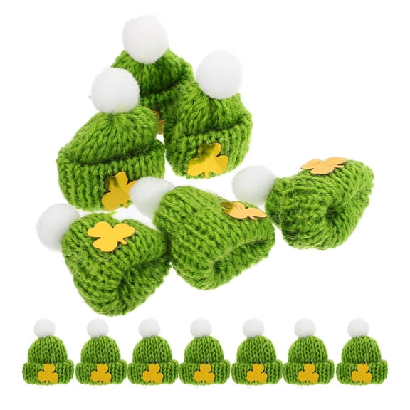 Luxshiny 20Pcs Craft Mini Hats in Green for Saint Patricks Day Party Decoration