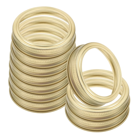 Luxshiny 20Pcs Golden Canning Equipment Jar Screw Rings For Improved Airtightness In Jars