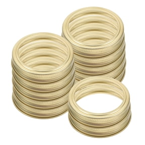LITINKIMI Mason Jar Rings Golden Tinplate Versatile Use for Home 20Pcs