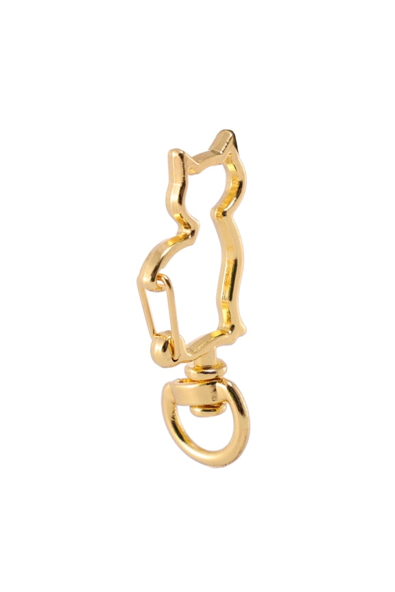 Luxshiny 20Pcs Jewelry Making Supplies Golden Cat Keychain Accessories for Bags and Keys