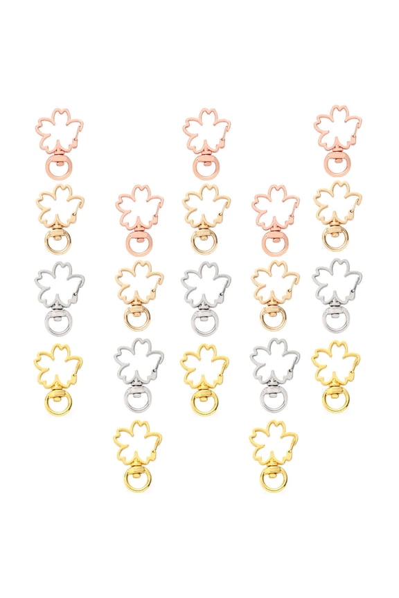 20Pcs Key Chains Women Rose Compact Design Keychain for Families