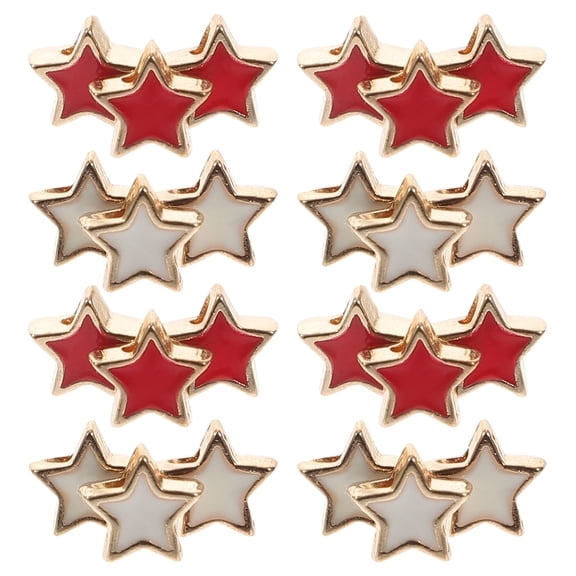 Luxshiny 20pcs Spacer Beads Tube Slide Charm for Craft Creation Alloy Red Jewelry Components