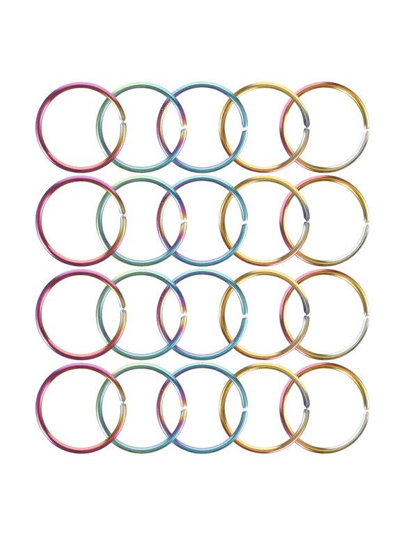 20-Pack Multi-Color Metal Key , Round Design for and Secure Key Organization
