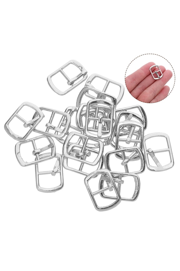 20Pcs Plated Silver Zinc Alloy Adjustable Slide Buckles for DIY Backpack Belt Strap Replacement