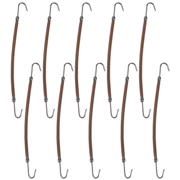Luxshiny 20Pcs Ponytail Hooks Coffee Color Hair Accessories for Smooth Natural Ponytails
