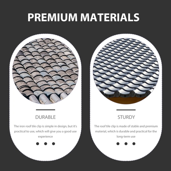 Luxshiny 20Pcs Roof Tile Clips Strong Reusable Metal Clips for Roof Fixing