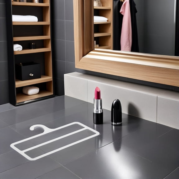 Luxshiny 20Pcs Transparent Plastic Scarf Hangers Double Layer Display Rack for Retail and Home