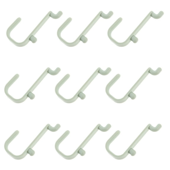 Luxshiny 20Pcs Wall Pegboard Hanging Hooks Light Green for Bathroom Accessories and Storage