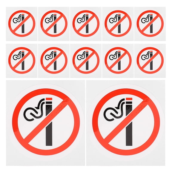 Luxshiny 20Pcs Warning Label Red PVC Caution Sign for in Schools