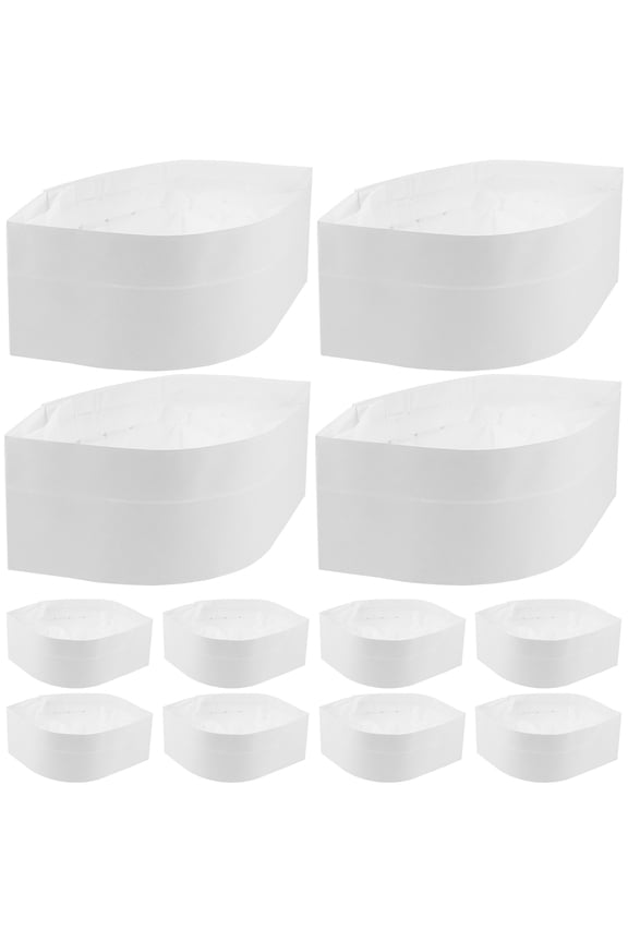 20Pcs White Paper Chef Hats Disposable One Off Cooking Caps for Kitchen Bakery Restaurant Use