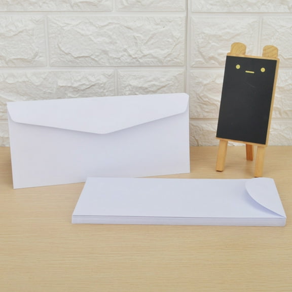 Luxshiny 20Pcs White Money Envelopes Premium Paper Blank Envelopes for Secure Storage