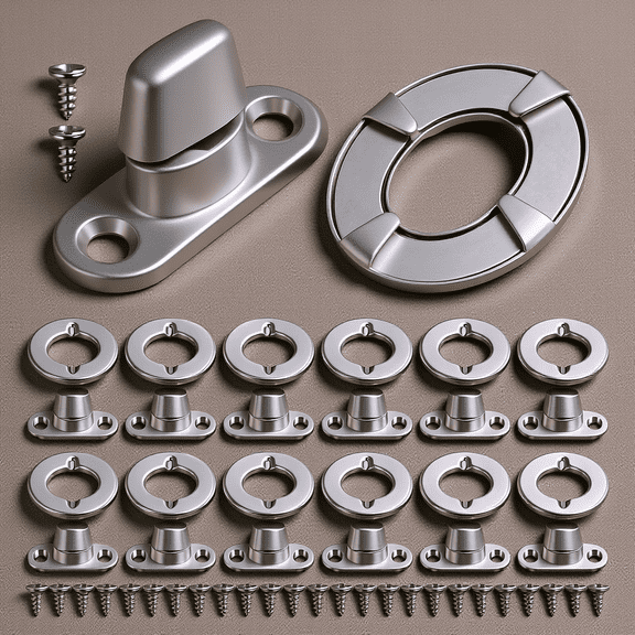 Luxshiny 20Sets Galvanized Iron Metal Fastener Turn Buttons for Marine Canvas and Tarp Use