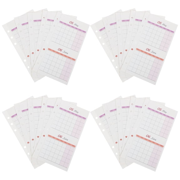 Luxshiny A6 Monthly Planner Sheets Versatile Compatibility for Work 20Sheets