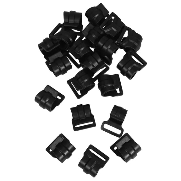 Luxshiny 20pcs Black Pole Hooks for Hanging Lightweight Sturdy Tent Accessories Quick Installation for Home Use