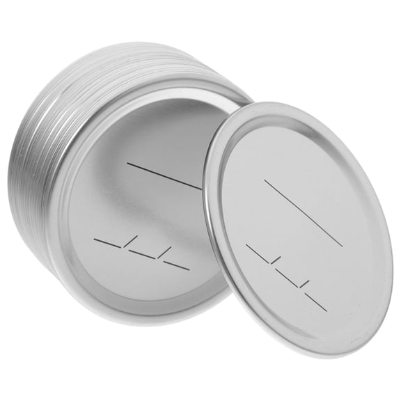 Luxshiny 20pcs Tinplate Canning Jar Lids Sealing Supplies for Home Preserving and Food Storage