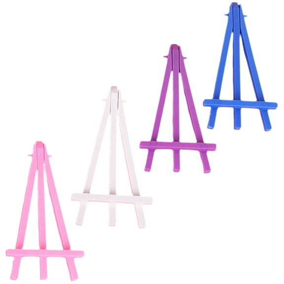 Luxshiny 20Pcs Art Easel Stand Plastic Adjustable Tripod Rack for Displaying Pictures