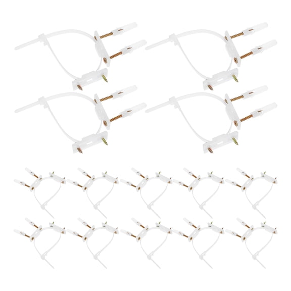 Luxshiny 20pcs White Furniture Wall Anchor Straps for Baby Proofing Heavy Duty Nylon Safety Straps for Toddlers