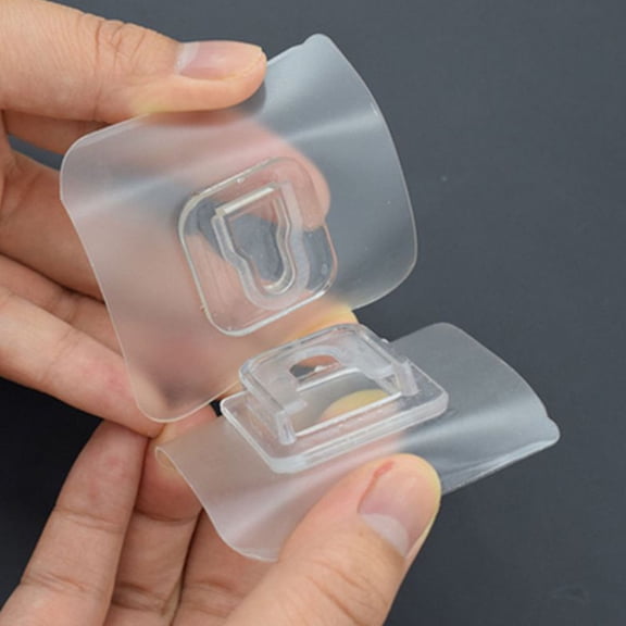 Luxshiny 22Pairs Clear Adhesive Wall Hooks Easy Install Multipurpose Wall Sticky Hangers for Home