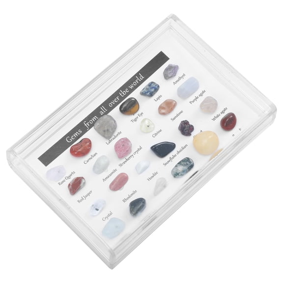 Luxshiny Natural Stone Adornments with 24 Small Pebbles per Box for Crafts, Decorative Stones and Multi-Use Design