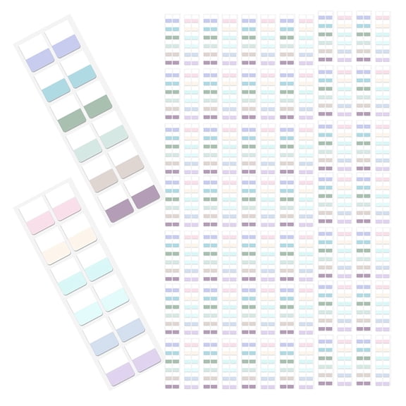 Luxshiny 240Pcs Writable Adhesive Index Tabs for Home Office Book Filing and Note Classification