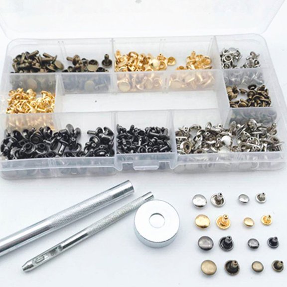 Luxshiny 240Set Press Button Snap Fastener Kit with Installation Tools for Belts and Jackets