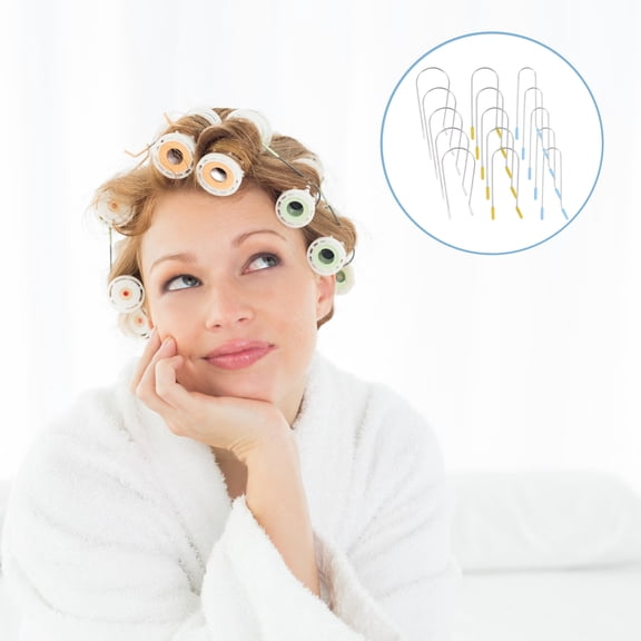 Luxshiny 24Pcs Assorted Color Hot Roller Clips for Hair Styling Replacement Durable Curling Clamp