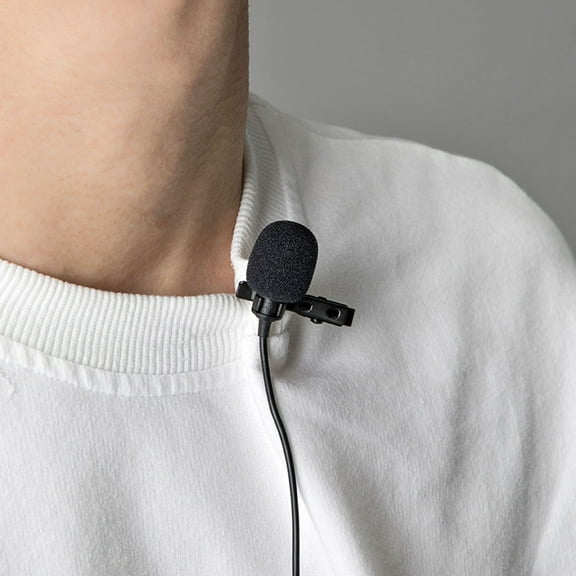 Luxshiny 24Pcs Microphone Spring Clip High Elasticity Material Black for Voice Recording