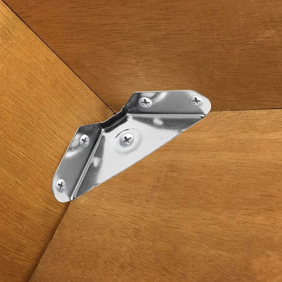 Luxshiny 24pcs Corner Bracket Fastener Stainless Steel Metal Bracket for Stable Support Silver