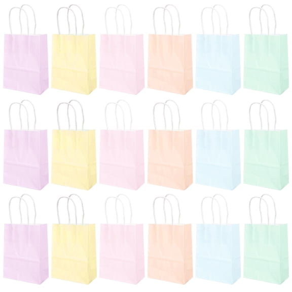 Luxshiny 24-Pack Small Kraft Party Bags, Rectangular Snack Bags for Snack and Party Use