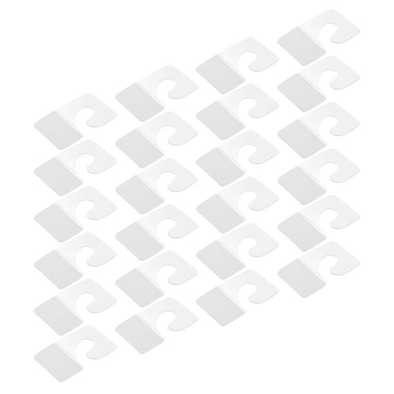 Luxshiny 250Pcs Plastic Hanging Tags Clear Self Adhesive Hooks for Storage Versatile Use and Easy Removal