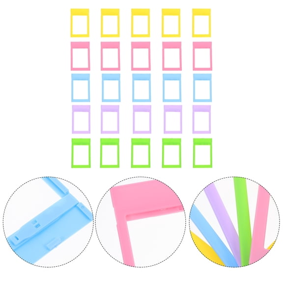 Luxshiny 25-Piece Decorative Photo Frame Set with Unique Plastic Design for Desktop and Wall Display