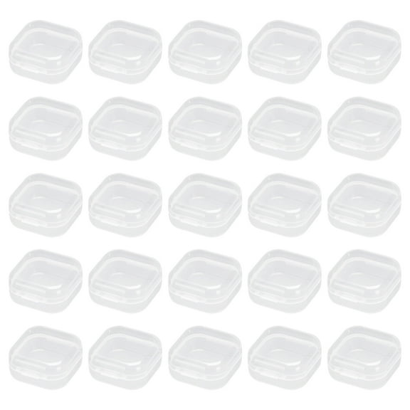 Luxshiny 25Pcs Small Transparent Embroidery Floss Organizer Bead Storage Box with Lids