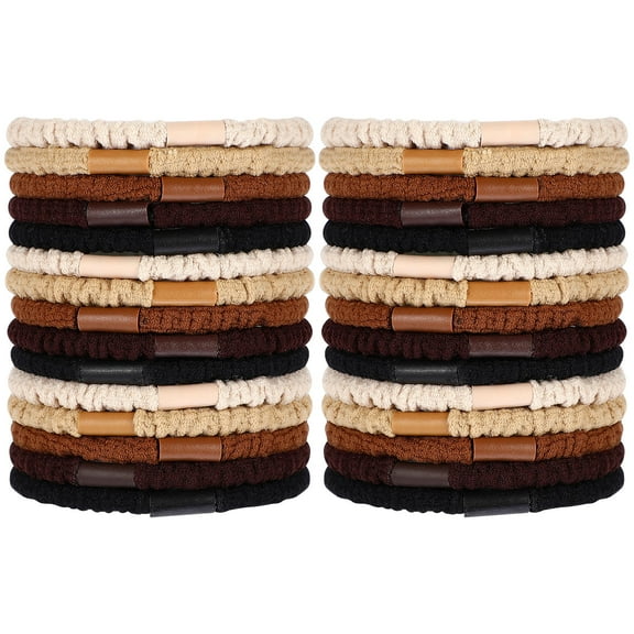 Luxshiny 25-Pack Dark Brown Hair Bands for Women and Teens, Hair Ties for Everyday Use