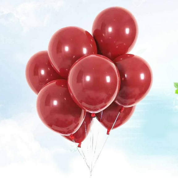 Luxshiny 25Pcs Marriage Room Balloons Red Latex Double Layer for Wedding Party Atmosphere