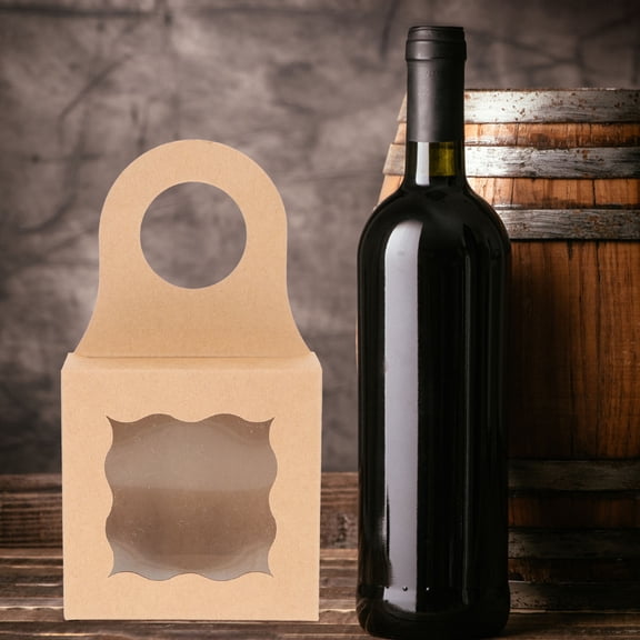 Luxshiny 25Pcs Rectangular Wine Bottle Box Storage Assorted Color Packaging for Families Friends