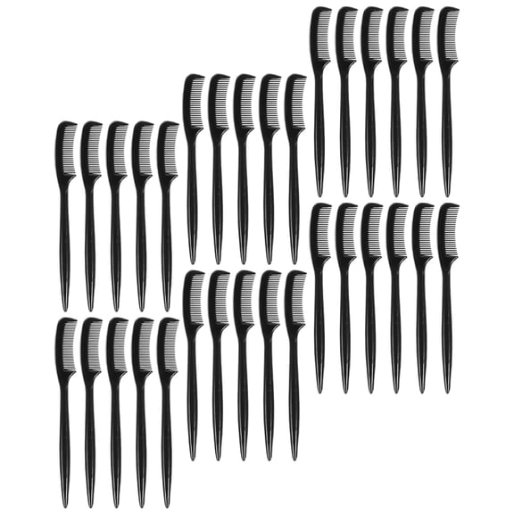 Luxshiny Compact Eyebrow Brush and Comb, Black, Lightweight for Makeup, 28Pcs