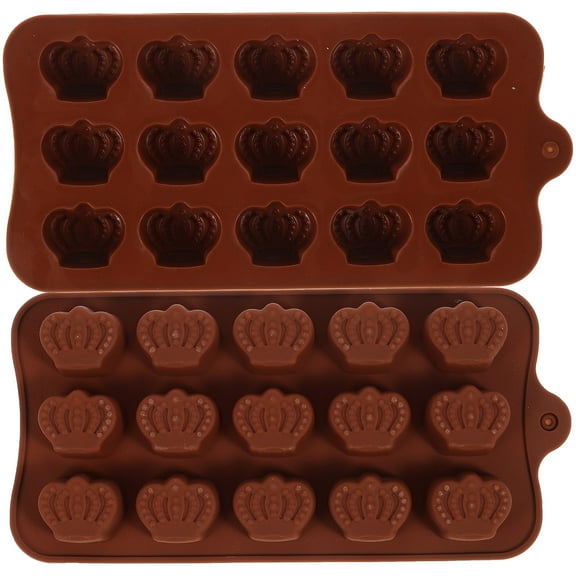 Luxshiny 2PCS Chocolate Molds for Baking Crown Shapes Suitable for Gifts and DIY Projects