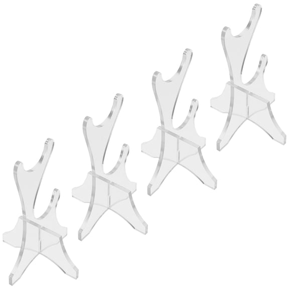 Luxshiny 2Pairs Clear Acrylic Wand Display Stand for Home Collectibles with Stable and Durable Design