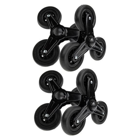 Luxshiny 2Pairs Heavy Duty Iron Cart Casters with Stable Triangle Structure for Luggage and Shopping Cart Use