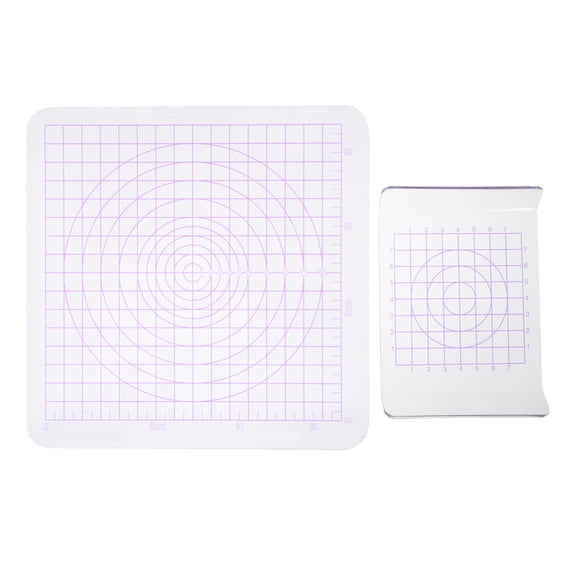 Luxshiny 2Pcs Acrylic Clay Backing Board with Measuring Grid U-Shaped Press Plate for Arts