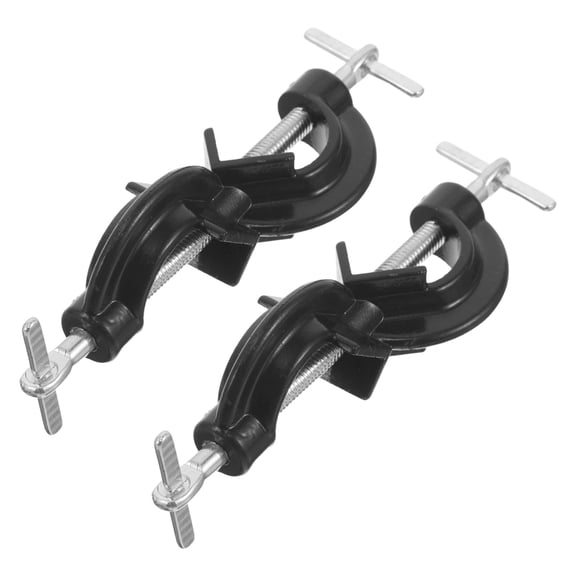 Luxshiny 2-Pack Adjustable Double Bosshead Clamps Alloy Cross Clamp Black for Lab Stand Rods and Equipment